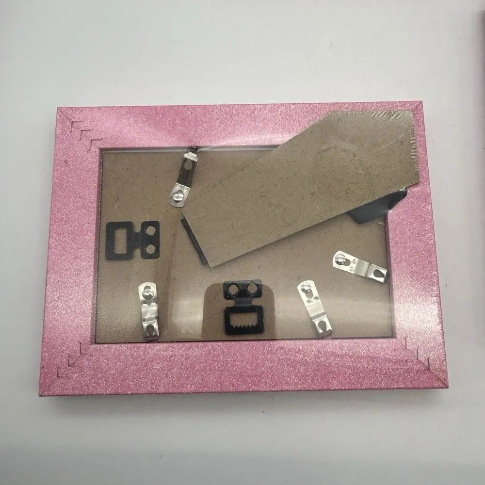 Pink Glitter 5x7 Picture Frames 4-Pack w/ 4x6 Mat New Sealed Wall/Tabletop